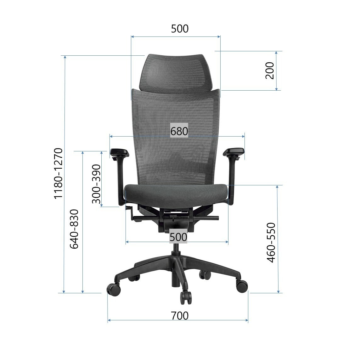 Эргономичное кресло Schairs ZEN2-М01B (каркас черный)