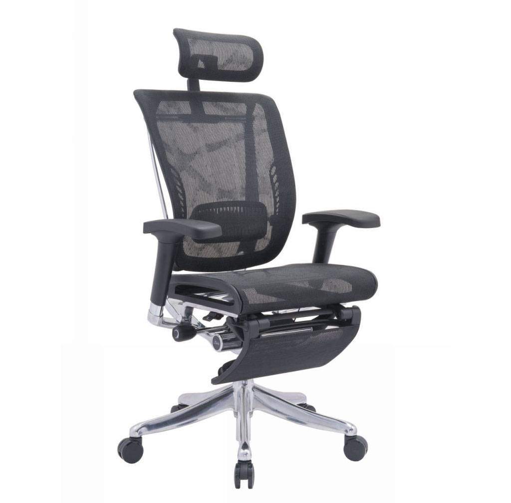 Эргономичное кресло Expert Spring RSPM 01 (сетка черная / каркас черный с подножкой)