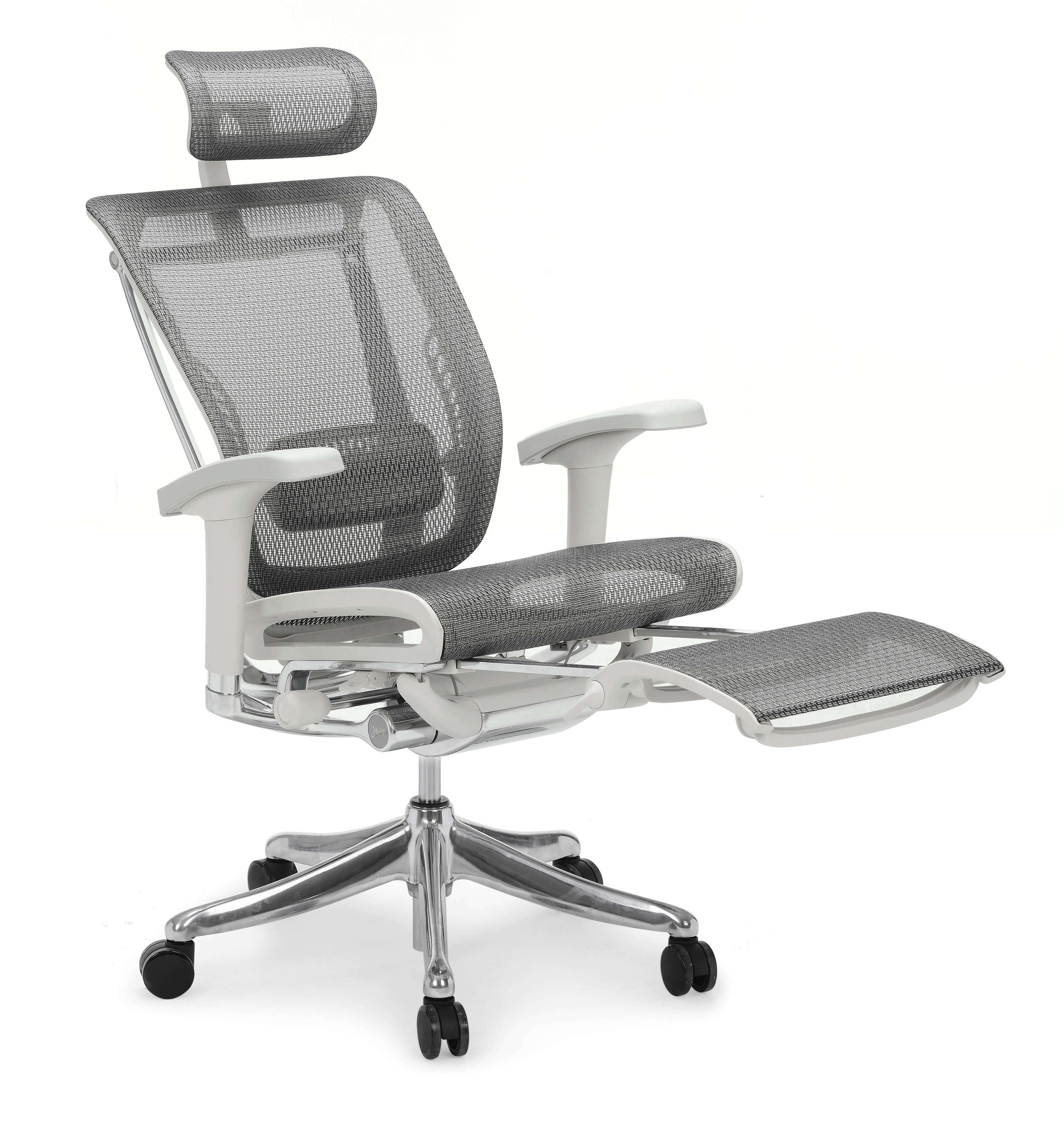 Эргономичное кресло Expert Spring RSPM 01-G (сетка серая / каркас серый с подножкой)