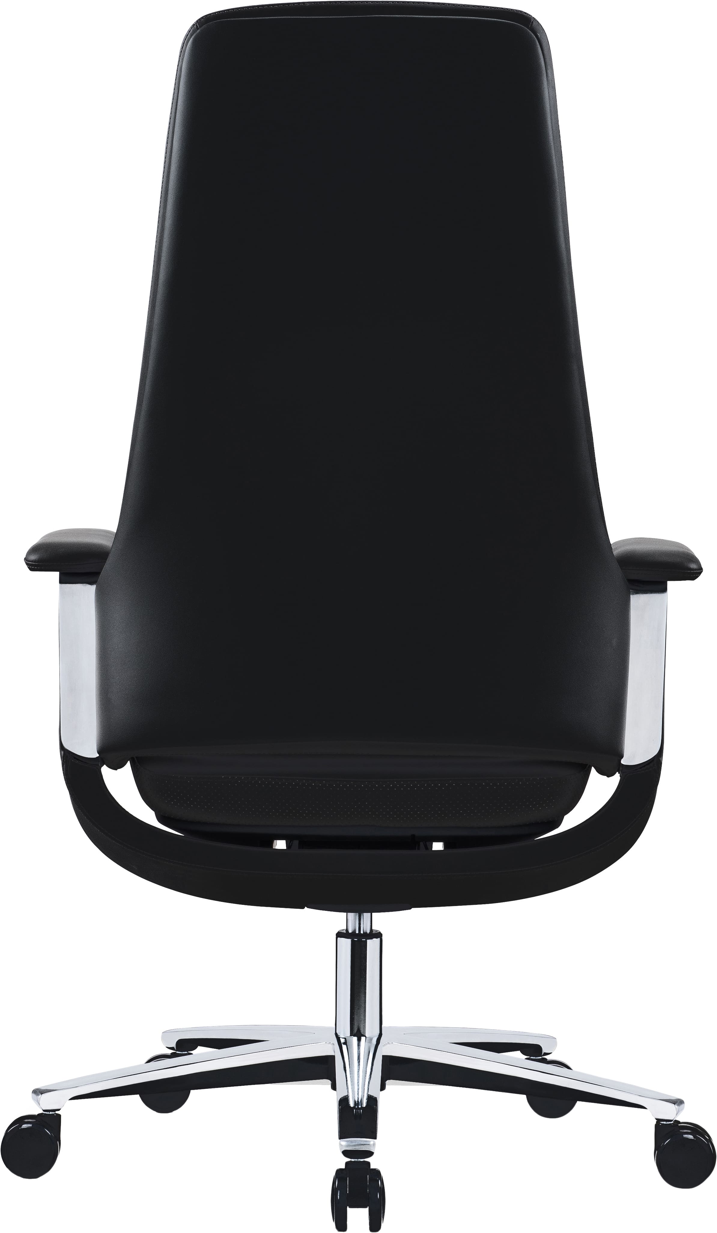 Эргономичное кресло руководителя Black Swan, чёрная кожа