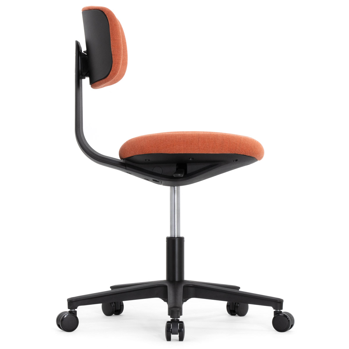 Эргономичное кресло Falto Rookie Plus (поворот спинки, ткань, каркас чёрный, оранжевый)