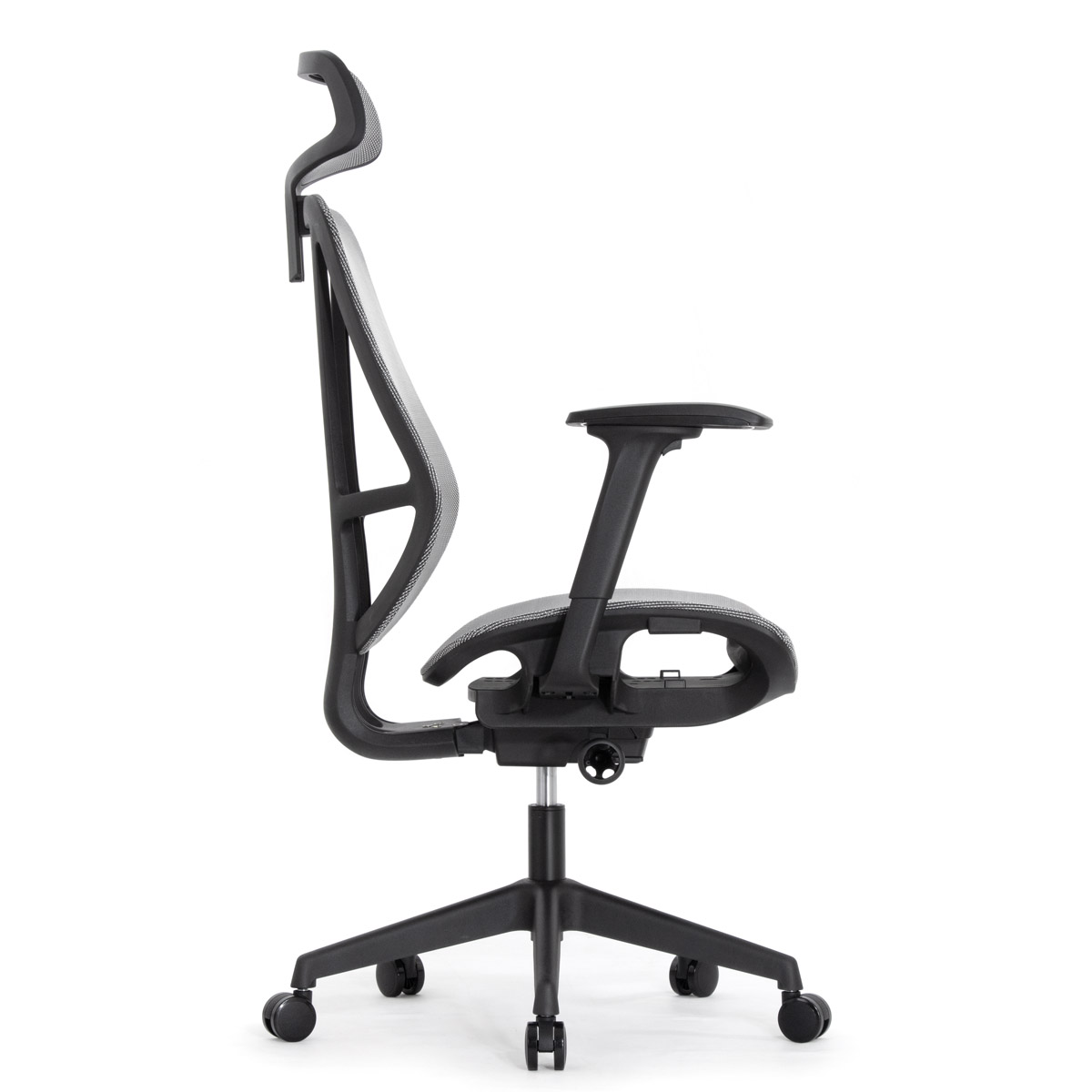 Эргономичное кресло Falto HOP ECO (удлинённое сиденье, сетка, серый)