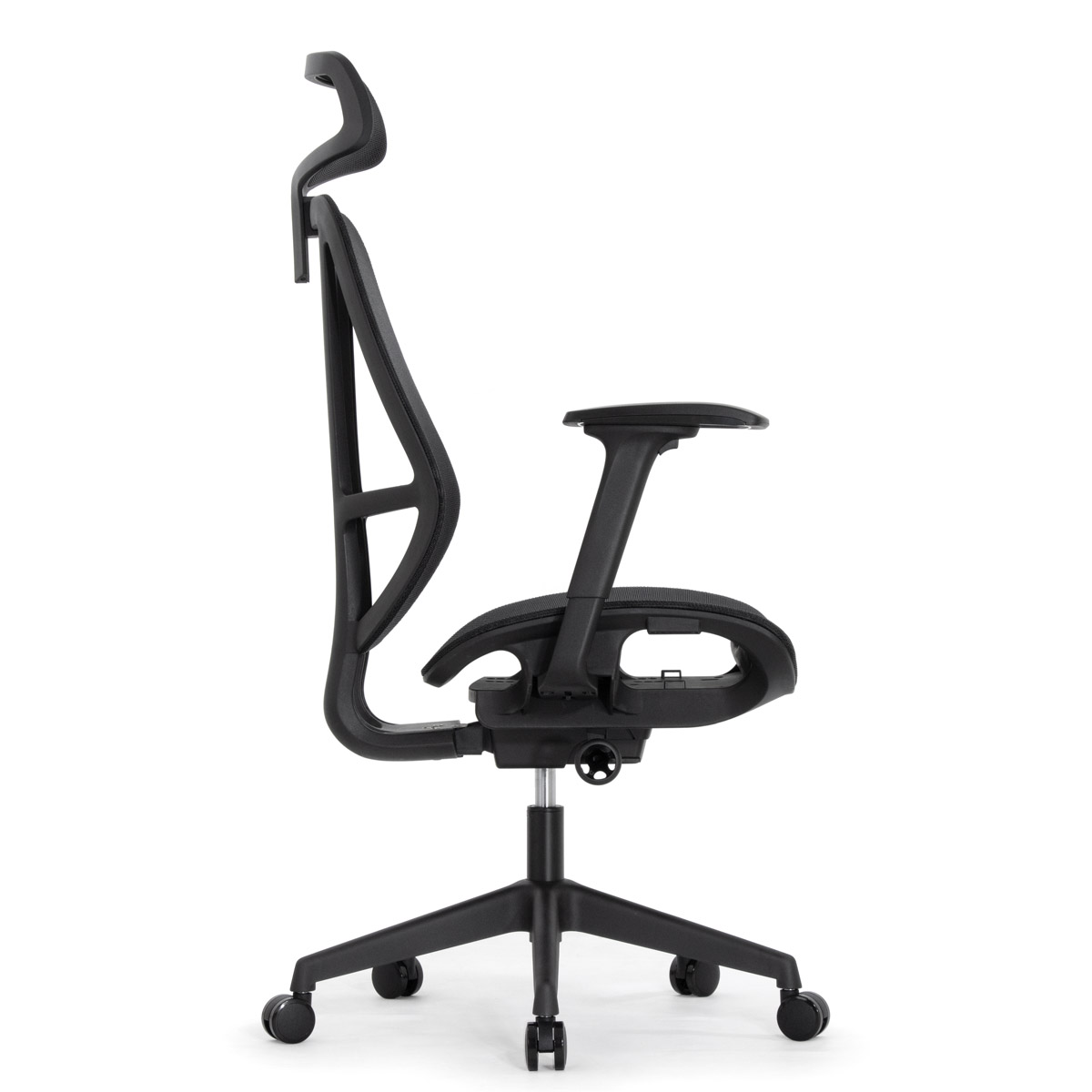 Эргономичное кресло Falto HOP ECO (удлинённое сиденье, сетка, чёрный)