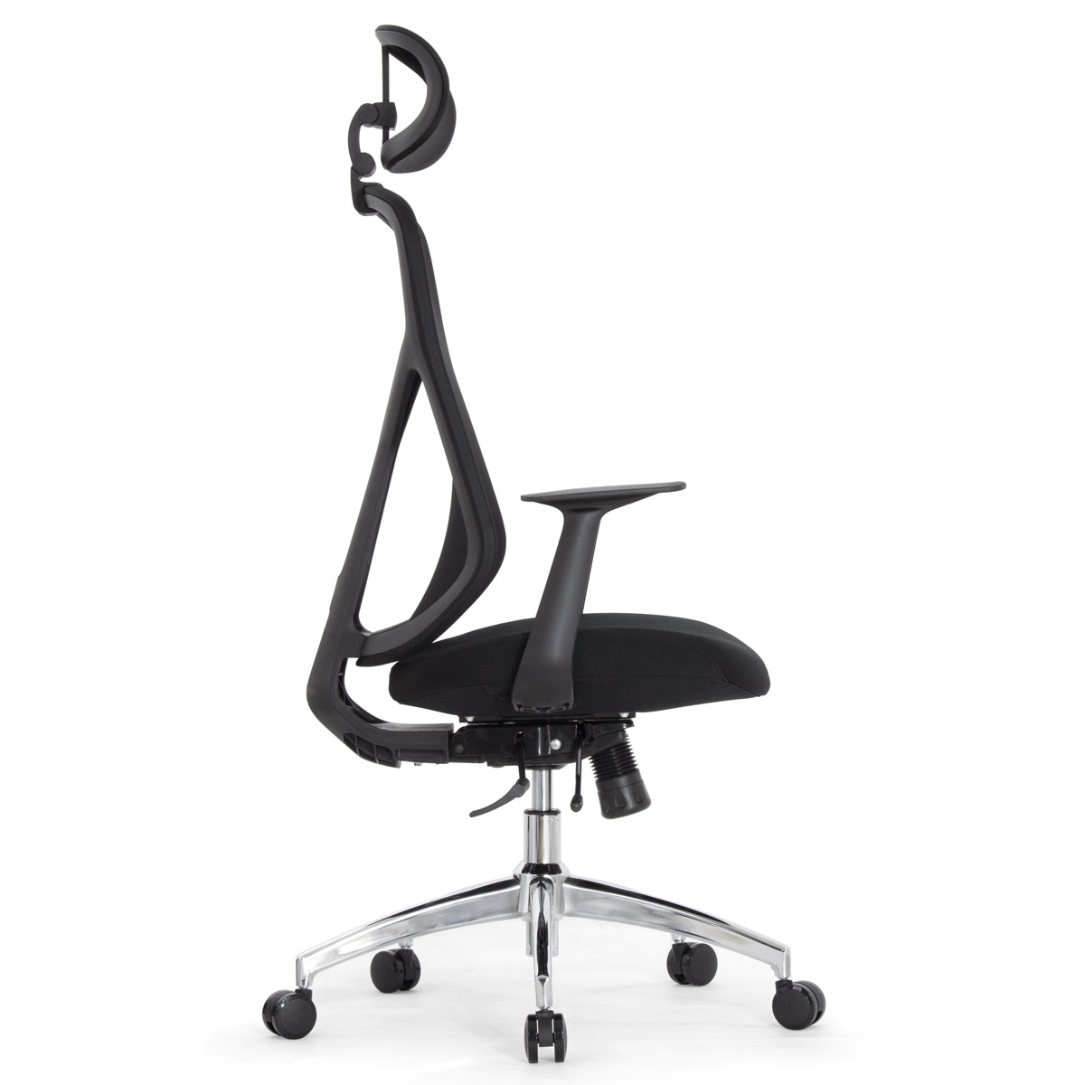 Эргономичное кресло Falto КУРАЖ LUX (сетка, ткань, чёрный)