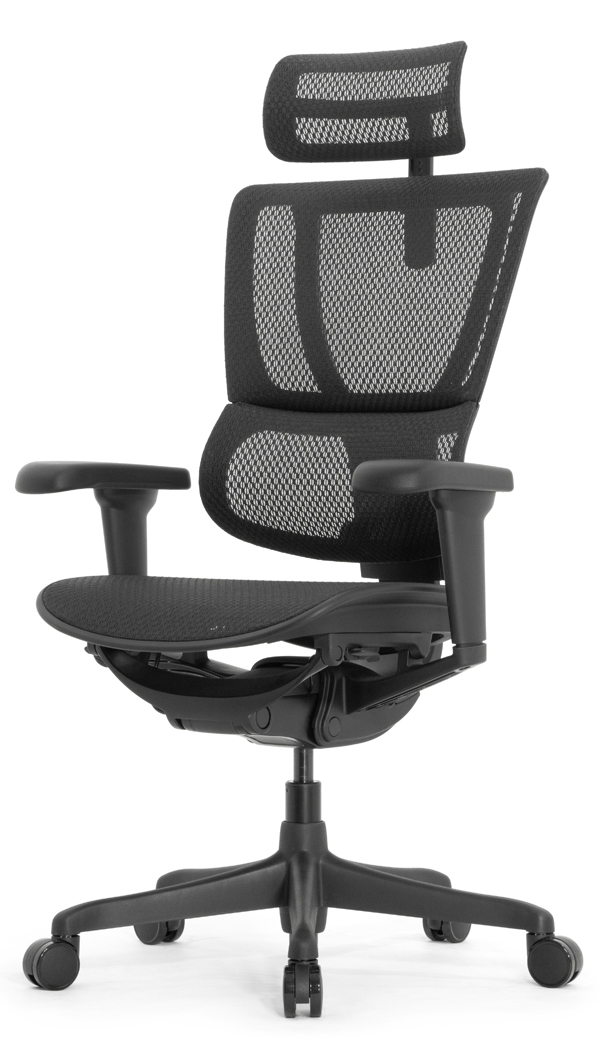 Эргономичное кресло Falto IOO Ultra (наклон вперёд, сетка, чёрный)