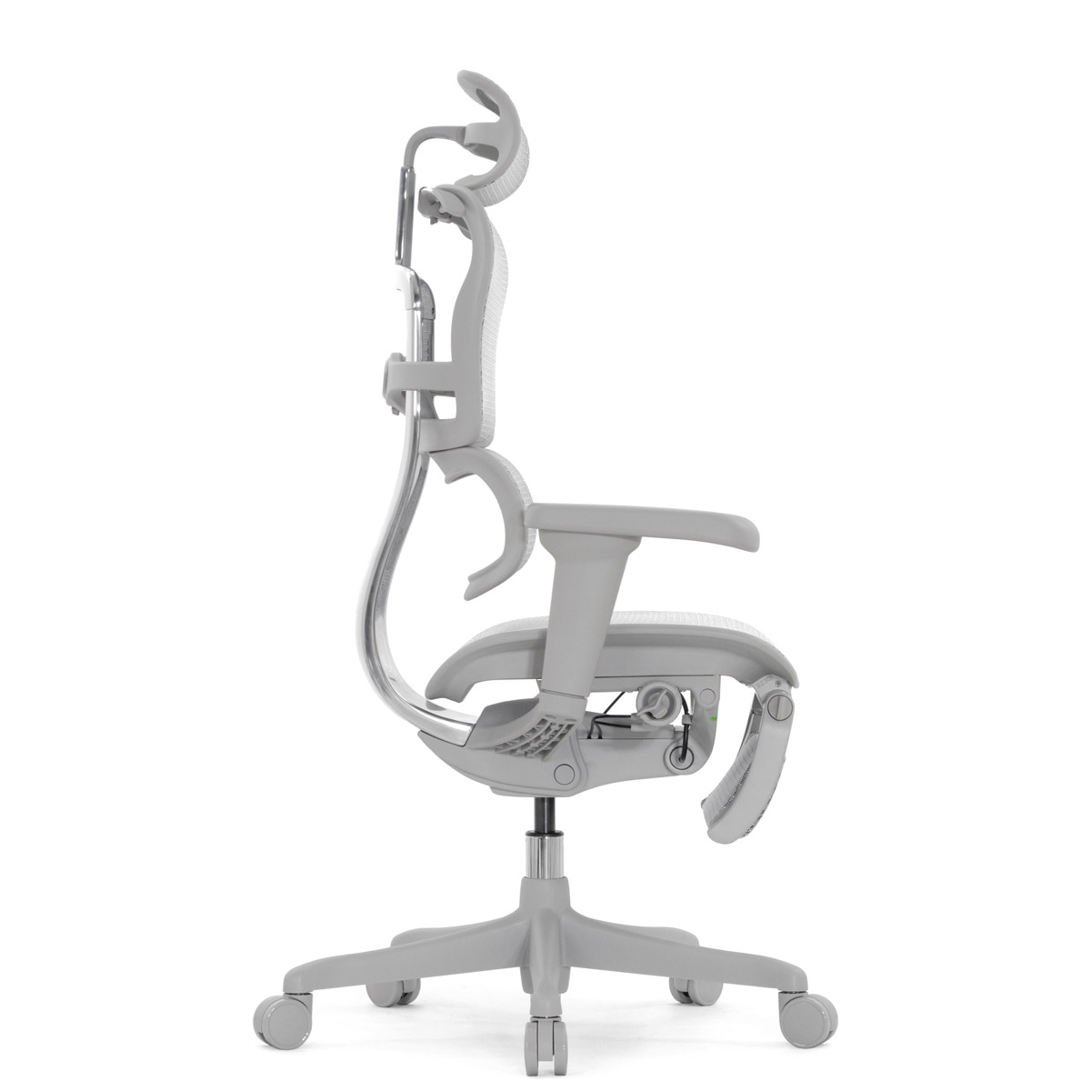 Эргономичное кресло Falto Ergohuman 2 Ultra с подножкой (наклон вперёд, сетка, серый)