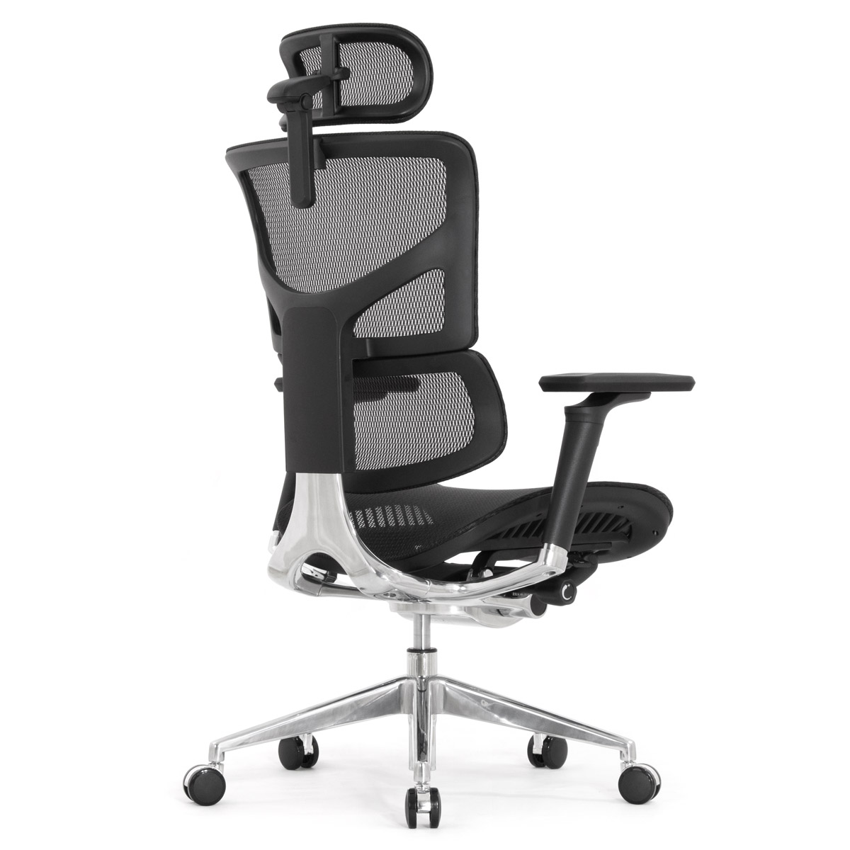 Эргономичное кресло Falto Sail 2 (динамичный поясничный упор, подлокотники 6D (360), сетка, чёрный)