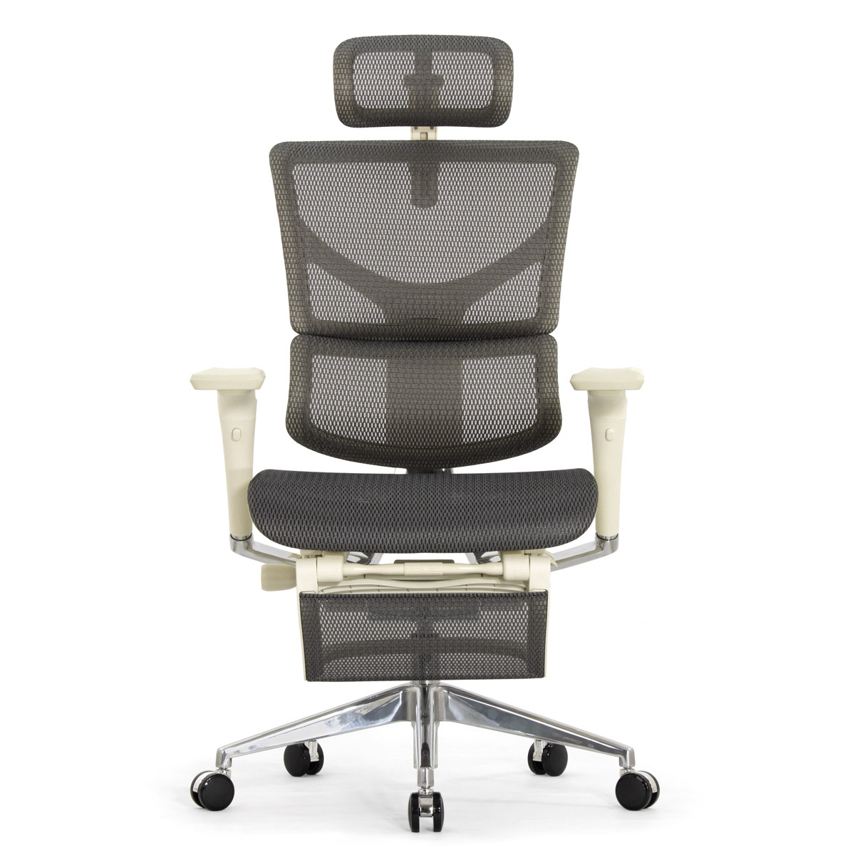 Эргономичное кресло Falto Sail 2 с подножкой (динамичный поясничный упор, подлокотники 6D (360), сетка, светлый)