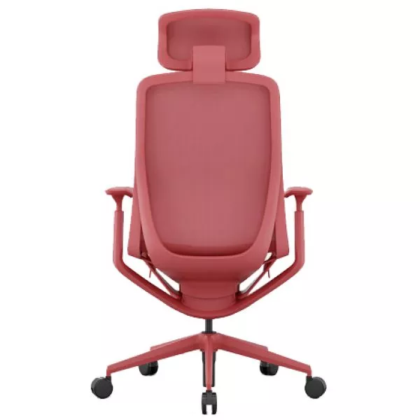 Эргономичное кресло Aria с подголовником сетка, коралловое