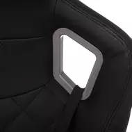 Геймерское кресло Knight черный ромбик экокожа с подголов., крестовина металл