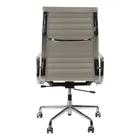 Эргономичное кресло Eames Ribbed Office Chair EA 119, серая кожа