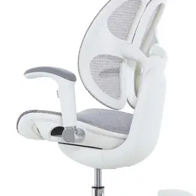 Детское эргономичное кресло Falto ORTO (корсетная спинка, слайдер, подлокотники 3D, сетка, белый)