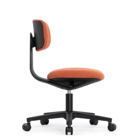 Эргономичное кресло Falto Rookie Plus (поворот спинки, ткань, каркас чёрный, оранжевый)