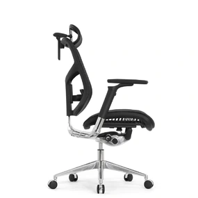 Эргономичное кресло Falto Star Office Ergo 2 (2D поясничный упор, 5D подголовник, сетка, ткань, чёрный)