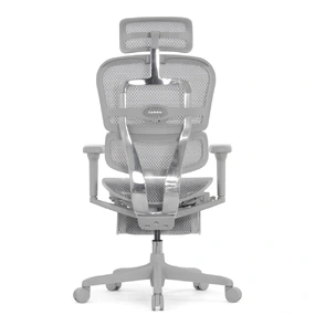 Эргономичное кресло Falto Ergohuman 2 Ultra с подножкой (наклон вперёд, сетка, серый)