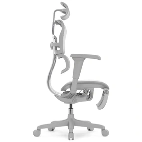 Эргономичное кресло Falto Ergohuman 2 Ultra с подножкой (наклон вперёд, сетка, серый)