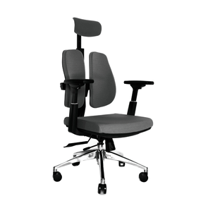 Ортопедическое кресло Falto ALPHA (корсетная спинка, ткань, тёмно-серый)