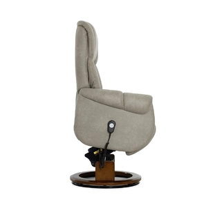 Кресло-реклайнер Falto Lift (3 мотора с механизмом подъёма, искусственный нубук, серый)