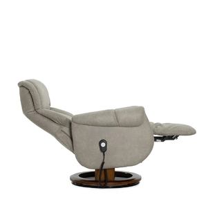 Кресло-реклайнер Falto Lift (3 мотора с механизмом подъёма, искусственный нубук, серый)