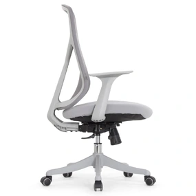 Эргономичное кресло Falto Кураж (без подголовника, сетка, ткань, серый)