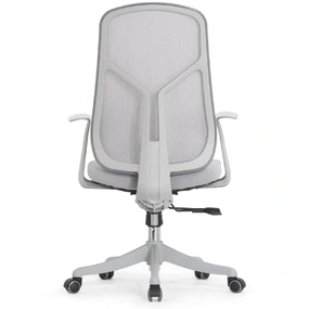 Эргономичное кресло Falto Кураж (без подголовника, сетка, ткань, серый)