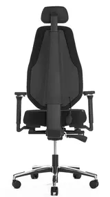 Эргономичное кресло Falto SMART T LONG (удлинённое сиденье, надувной поясничный упор, ткань, чёрный)